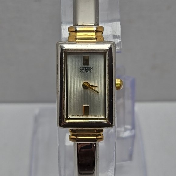 Womens Citizen 5421-K15044CK 15mm Tank Semi-Bangle Quartz Watch New Battery - Picture 1 of 11